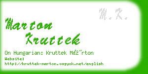 marton kruttek business card